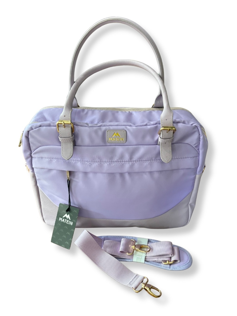 MATEIN Laptop Tote Bag Purple NWT Work Travel Crossbody 15.6”